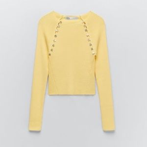 Zara Knit Sweater with Buttons